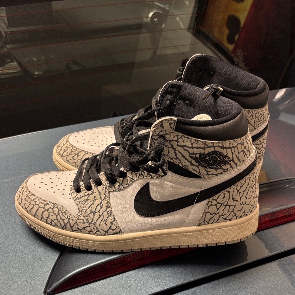 Nike Air High-Tops in Black and Cream